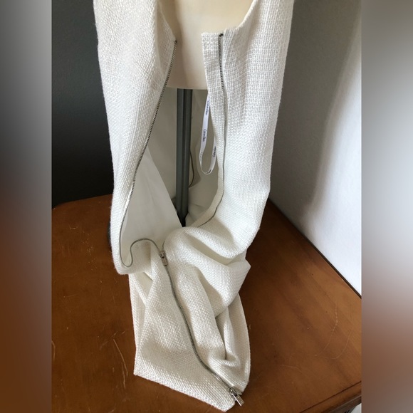 Calvin Klein White Tweed Sleeveless Dress - Picture 7 of 15